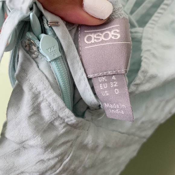 ASOS Turquoise Strappy Back Short Romper - Picture 5 of 6
